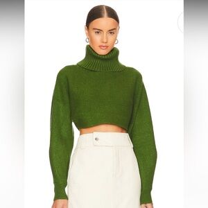 Green cropped sweater size XS-S